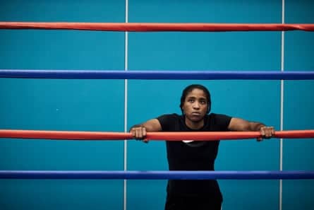 Cindy Ngamba training with the Team GB boxing squad in Sheffield ahead of the Olympic Games in Paris