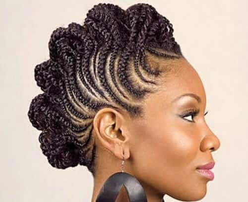 Braided mohawk. Photo: @naturalhairstyles Source: Instagram