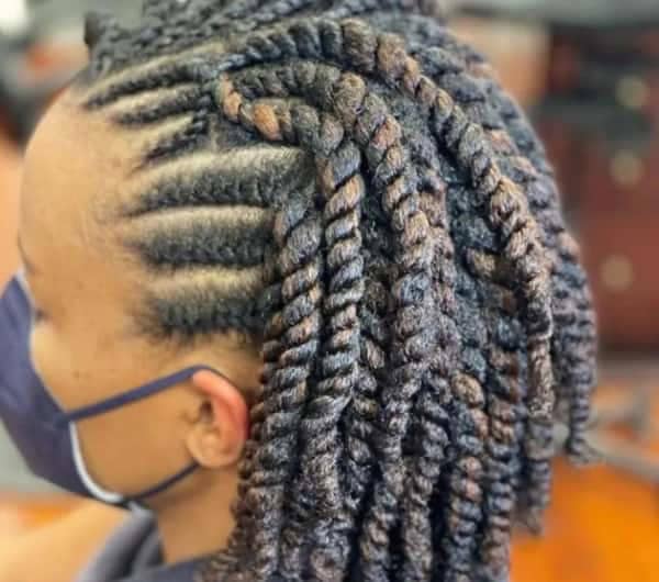 Mini Cornrows and Fluffy Strand Twists. Photo: @msnaturalhairexpo Source: Instagram